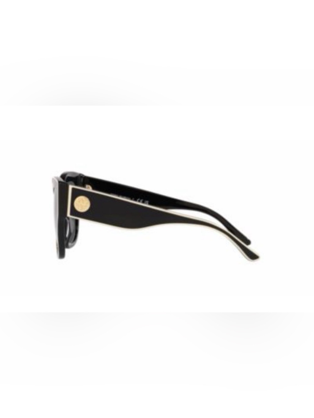 Tory Burch Black Cat-Eye Sunglasses with Gold Logo Detail new with case! - Picture 3 of 10